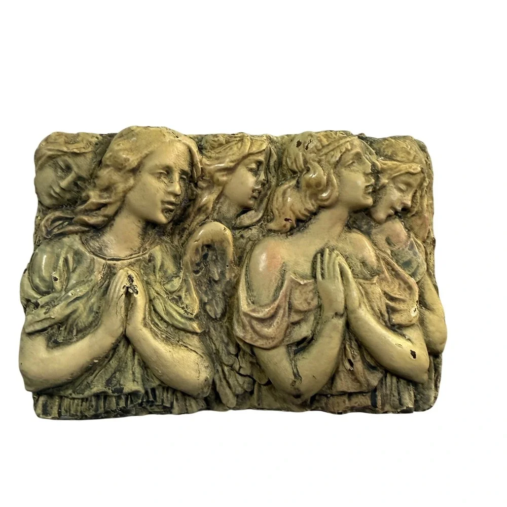 Deco Studios Praying Angels Candle Gothic Religious Renaissance Vintage Decor